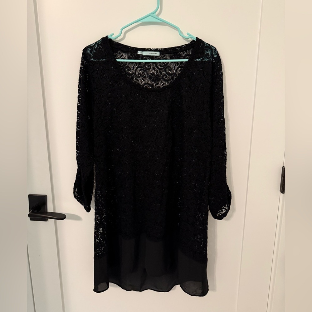 Maurices lace tunic top